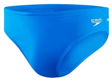 Speedo Men's Essential Eco Endurance+ 7cm Swimming Briefs| Chlorine Resistant | Recycled Fabric | Swim Fitness | Training | Holiday, Bondi Blue, 28