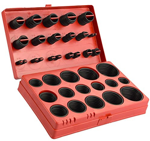 419 Pezzi Oring kit 3-50mm Assortimento Guarnizioni Gomma O ring Anelli di Tenuta in Gomma Idraulica Set Rubinetto Tubi