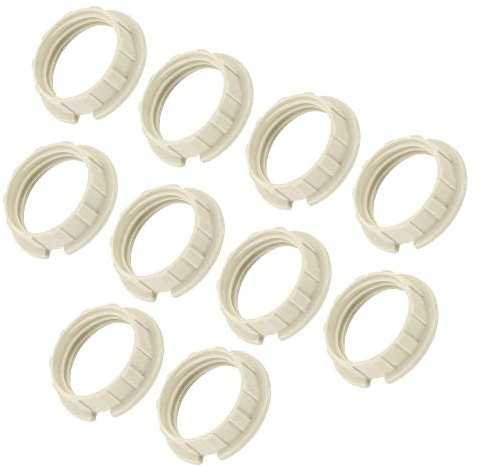 sourcing map 10 Stück G9 Lampenfassungsringe Lampenschirmhalter Adapterring Ersatzteil für Leuchten Weiß