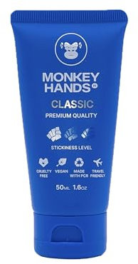 Monkeyhands Classic Grip - Gel Léger pour Fitness et Pole Dance - Vegan, Sans Parabènes ni Résine - Idéal pour Pole Dance - Grips de Main et Magnésie Liquide Innovante - Bleu 50ml