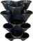 HowseHold Strawberry Planter [6 Planters] Stackable Trio Pot Perefect for Strawberries, Herbs, Bedding Plants Outdoor Use