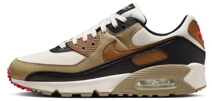 Nike DH8010-005 Air Max 90 Femme Phantom/LT British Tan-Black-Fire Red EU 38