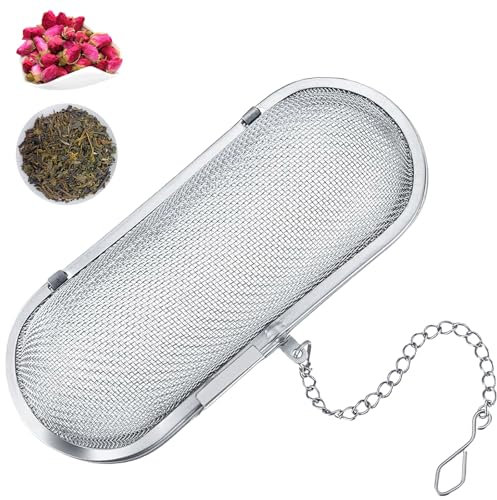 Gewürzsieb,Gewürzsieb zum Mitkochen,Silber Gewürzsäckchen zum Kochen,Edelstahl Teeei Gewürzei Teesieb,Teefilter Edelstahl Gewürzbeutel zum Mitkochen Gewürz Kräuter Gewürzsäckchen zum Mitkochen