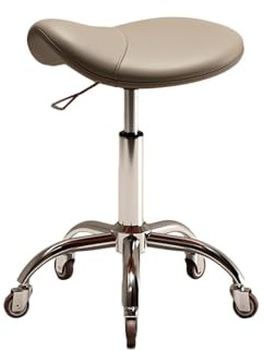 Sgabello da sella ergonomico con rotelle, sedia da sella ad altezza regolabile, capacità di peso di 440 libbre, adatto for massaggi, saloni di bellezza e uffici(Color-2)