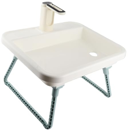 Emoshayoga Station de Lavage Portative D'évier Extérieur avec Pompe à Eau électrique, Kit de Bassin de Camping pour les Activités de Jardin et de Camping-car