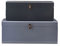 House Doctor Cj0702 Aufbewahrung, Metal, Set aus 2 Größen/Farben, S: 52x26x20 cm, L: 60x36x24 cm, Glas, blau
