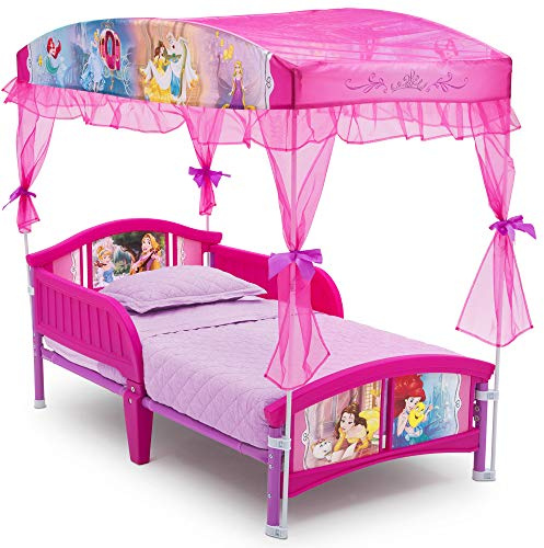 Delta Children Canopy Toddler Bed, Disney Princess(54.5 lx29.5 w x 51 h)