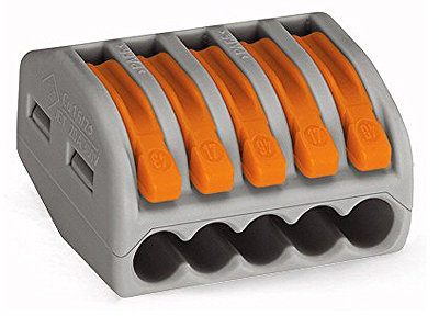 20x Wago 222-415 CLASSIC Verbindungsklemme - mit Betätigungshebel - 5-fach - Hebelklemme - Dosenklemme