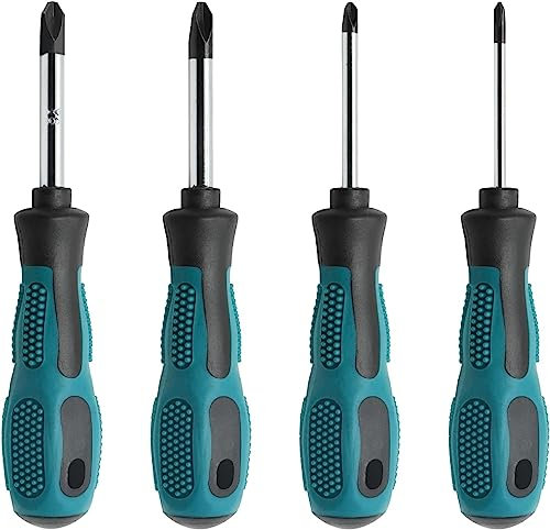 4-Teiliges Schraubendreher-Set mit Magnetischem Multifunktions-Handwerkzeug für Optimale Kraftübertragung | 4 Kreuzschlitz-Profil 3mm 4mm 5mm 6mm