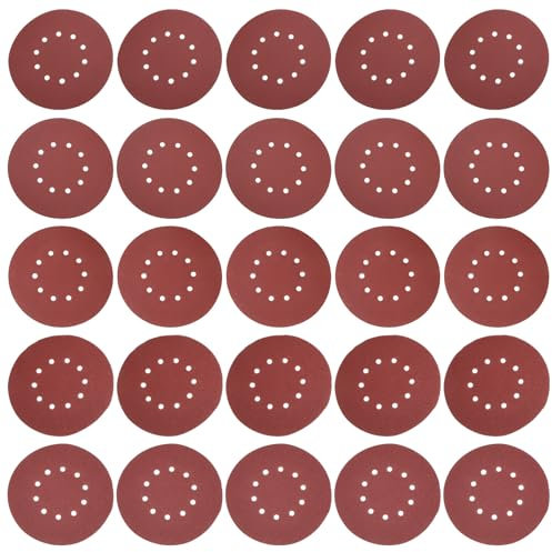 SG Store 25 Pièces 215mm 10 Trous Ponceuse Mur et Plafond Disques de Ponçage Crochet et Boucle Disques de Ponçage Grain 60/80/120/150/240 avec 5 de Chacun pour Ponceuse à Cloisons Sèches