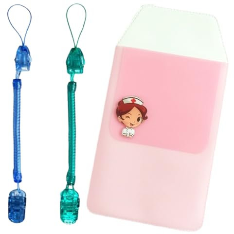 Porta forbici infermieristica, porta bowling infermiera, assistente infermieristico, forbici infermiera, clip reggiseno per non dimenticare le forbici + protezione tasca, cordicella infermiera