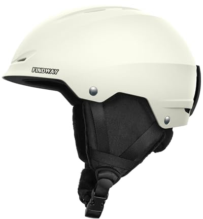 Findway Casco de Esquí, Casco de Nieve para Adultos Hombres Mujeres Jóvenes Casco de Snowboard con Ventilación Ajustable Compatible con Gafas Deportes de Nieve al Aire Libre