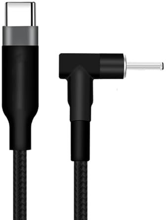 Fcnjsao Fast Speed Charging USB C To 4.0x1.7mm Adapter Cable For Notebook 20V 5A Power Lines With Braided Exterior