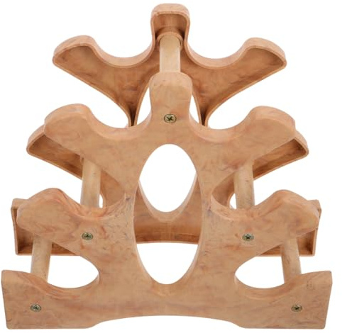 BESPORTBLE Dumbbell Rack Dumbbells Dumbbell Weight Rack Gym Equipment Storage Weight Plates Rack Wooden Dumbbell Stand Dumbbell Bracket Weight Tree Rack Weight Storage Rack Pp Brown