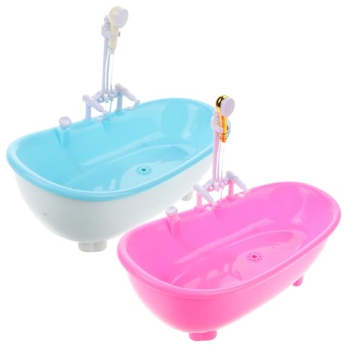 Beaupretty 2 st mini plast badkarskoppar för drycker multifunktionella matbord badkar modell rosa blå lätt att rengöra dryckesartiklar för hem restaurang sociala sammankomster