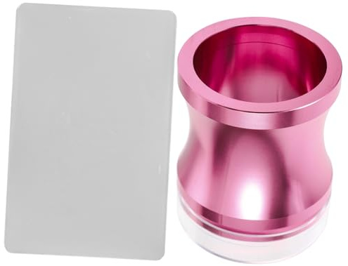 SOLUSTRE Timbratore Unghie in Lega di Alluminio Colore Set 1 in Silicone Trasparente Raschietto, Strumento Pratico e Multifunzionale Colore per Nail Art Fai da Te