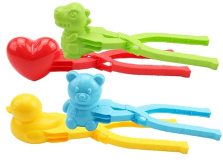 TyCylKu 4 Stück Schneeballzange ABS 19–20cm Schneeball Former Set, Schneeballmaschine, Schneeball Maker Clip, Schneeballformer, Schneespielzeug Kinder Sand Spielzeug Winter Schnee Spielzeug Für Kinder