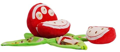 Generico Tappeto da annusare per cani - Puzzle in peluche per stimolazione mentale con design anguria | Giocattolo di attività per cuccioli con cigolio | Appartamento a casa da solo