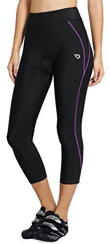 BALEAF Dam vadderade cykeltights 3/4 kompression capris halkskydd cykel leggings fickor