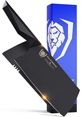 Dalstrong Meat Cleaver Knife-7-Shadow Black Series-Titanium Nitride Coated-High Carbon Vacuum Treated Steel-Razor Sharp Kitchen Knife Gift-Sheath-NSF Certified