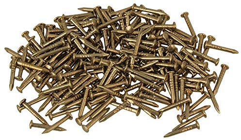 100 Pieces Round Head Copper Alloy Small Brass Nails (2.5mm x 10mm) Suitable for Decoration, Reinforcement.