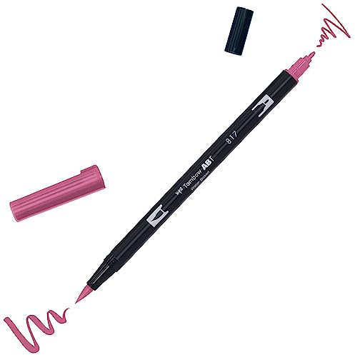 Tombow Dual BRUSH-817 Marqueur double pointe pinceau couleur mauve.