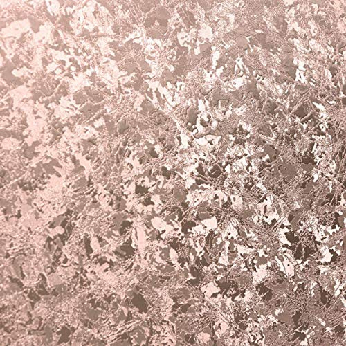 Crushed Velvet Foil Wallpaper Arthouse Textured Metallic Shine Embossed Vinyl Rose Gold