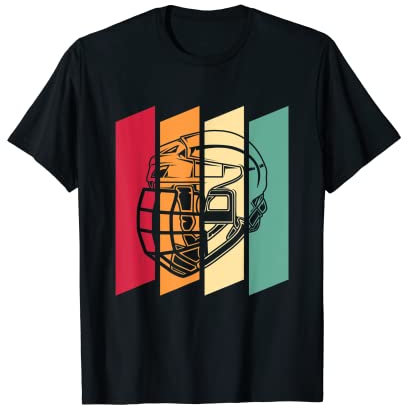 Retro Vintage Trikot Eishockeyhelm Eishockeytorwart Helm T-Shirt