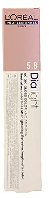 L'Oréal Professionnel DiaLight 5.8 Coloración Castaño Claro Moka Sin Amoniaco, 50ml