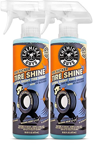 Chemical Guys Tire Kicker Sprayable Extra Glossy Tire Shine Spray, Dry-to-Touch Dressing - Restores Wet Look to Rubber, Vinyl, and Plastic, Safe for Cars, Trucks, Motorcycles, RVs, and More - 16 oz