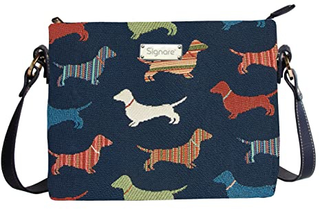 Signare Gobelin-Umhängetasche für Damen, Dackel-Design, XB02-DACH, Dackel, Einheitsgröße
