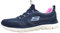 Skechers Women's Summits New Nature, Navy Knit/Pink & Periwinkle Trim, 5.5 UK