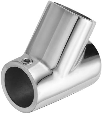 QUARKZMAN 1 Stück Boot Handlaufbefestigung, 3-Wege-Rohrverbinder aus Marinequalität 316 Edelstahl, 60° T-Stück Rohrverbinder für 7/8-Zoll O.D. Rohre, Regale, Ausstellungshalterungen