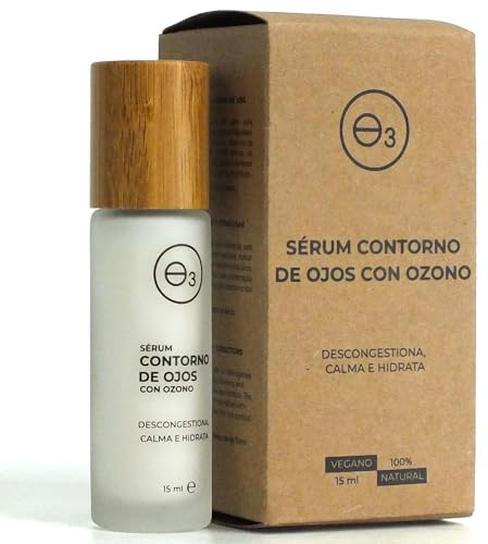 OZONO D'OR - Serum Contorno de Ojos con Ozono 100% Natural BIO, Reduce las Ojeras y las Arrugas al Mejorar la Microcirculación con el Ozono | Contorno de Ojos Antiarrugas Mujer y Hombre con Roll on
