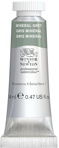 W&N Acuarela Profesional Tubo 14ml - Gris Mineral - Pintura para acuarela, Colores vivos, Alto brillo y luminosidad, no se decolora