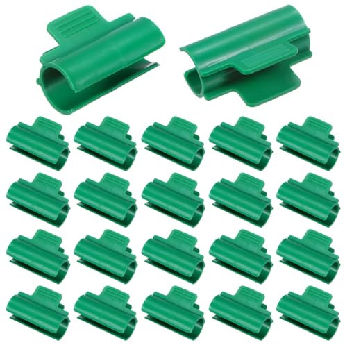 M METERXITY 40-Pack Greenhouse Clamps for 1 Inch PVC Pipe, Greenhouse Film Clamps Shading Net Rod Clip for Garden Net/Row Cover/Greenhouse Plastic [Grass Green]