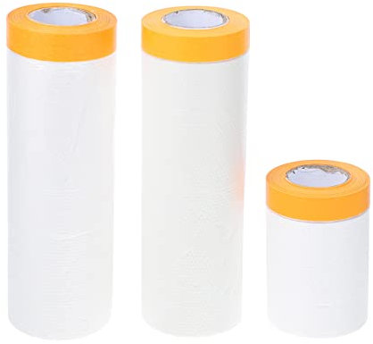 HOMSFOU 3rollos Papel De Enmascarar Para Pintura Láminas De Protección Automotriz y Hogar Film Protector Para Muebles y Vehículos