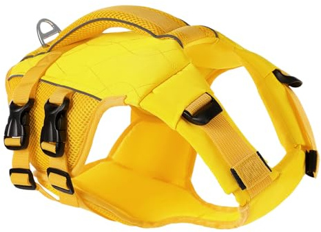 KONVINIT Chaleco Salvavidas para Perros,Chaleco Salvavidas Perro con Asa y Reflectante,Chaleco Flotador Perro para Nadar, Surf, Navegar,con Alta Flotabilidad Ajustable Seguridad