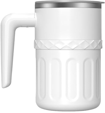 Generico autoagitante - Bicchiere ricaricabile con coperchio | di agitazione da 200 MAh con display della temperatura per bar, cucina di casa, scrivania, campeggio, viaggi, bevande, cioccolato