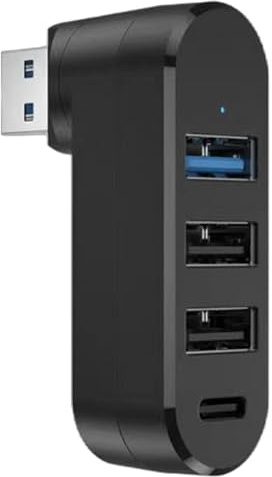 USB 3.0- | 4-portars USB- 5GB Splitter Roterbar Enkel Expansion | Roterbar USB Splitter USB Expander USB 3.0 Expander Splitter Multi USB Port Expander USB Adapter Station för bärbar dator, bi