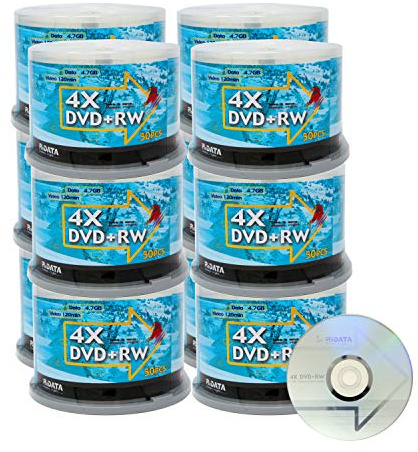 600 Pack Ridata DVD+RW 4X 4.7GB Silver Logo Rewritable DVD Plus RW Re-writable Blank Recordable Media Disc