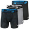New Balance Men's 6 Boxer Brief Trunk Underpants Fly Front with Pouch (1 Pack of 3), Black/Steel/Ghost Camo, Large
