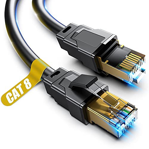 Akake 0,5 m, 2 m, 5 m, 6 m, 9 m, 12 m, 15 m, 18 m, 30 m, robustes High-Speed-Internet-Netzwerkkabel, professionelles LAN-Kabel, abgeschirmtes Kabel, für Innen- und Außenbereich(6M), Schwarz, Schwarz