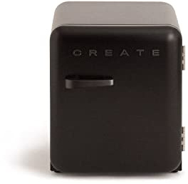 CREATE / RETRO FRIDGE 50 BLACK/Frigorífico negro maneta negra / 85W. minibar. un estante. diseño retro. 50 cm. dos repisas. capacidad de 48L. bajo consumo. 50x44x49.8 cm
