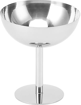 Edelstahl Eisbecher, Dessertschale Eiscreme Glasschalen Dessertgläser mit Fuß Runde Form Dessert Schale für Party Familie Bar Café