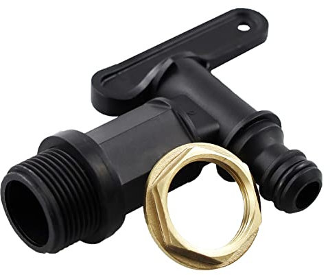 Water Butt Tap Hosepipe Rain Barrel/¾,BSP Thread Replacement Tap Plastic Snap-Fit Connector Beer Home Brew,IBC Tank Adapter