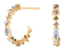 PDPaola Color Women's 925 Silver Hoop Earrings - Cubic Zirconia