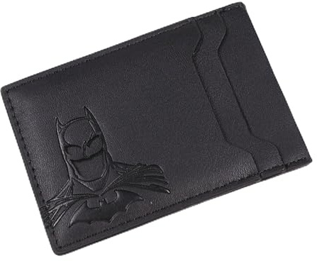 GRD9L-R Portafoglio Super Eroe in Pelle con Pipistrello per Uomini e Donne - Stile Supereroe con Slot per Carta d'identità, Regalo divertente per Papà, Marito o Fidanzato