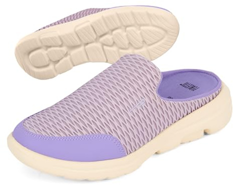 PERLETTI Ciabatte Sneakers Donna Slip On Ultra Leggere - Pantofole Comode con Rete Quattro Stagioni (Lilla, Sistema Taglie Calzature EU, Adulto, Numero, Media, 39)