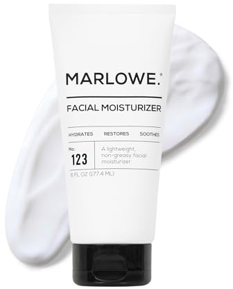 MARLOWE. Facial Moisturizer for Men, 6 oz, Lightweight, Non-Greasy Daily Face Lotion, Hydrates, Nourishes & Soothes, Clean, Vegan Formula with Aloe Vera & Green Tea Extract, Fresh Aloe Citron Scent